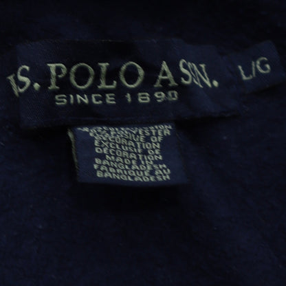 Mens UK Size L U.S. Polo Assn. Blue Full Zip Hoodie