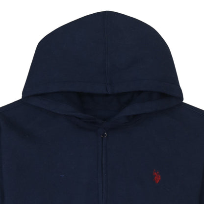 Mens UK Size L U.S. Polo Assn. Blue Full Zip Hoodie