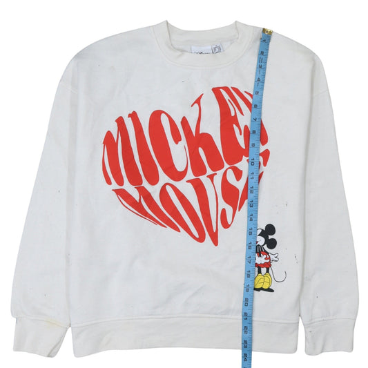 Womens UK Size 12 Disney White Pullover Sweatshirt