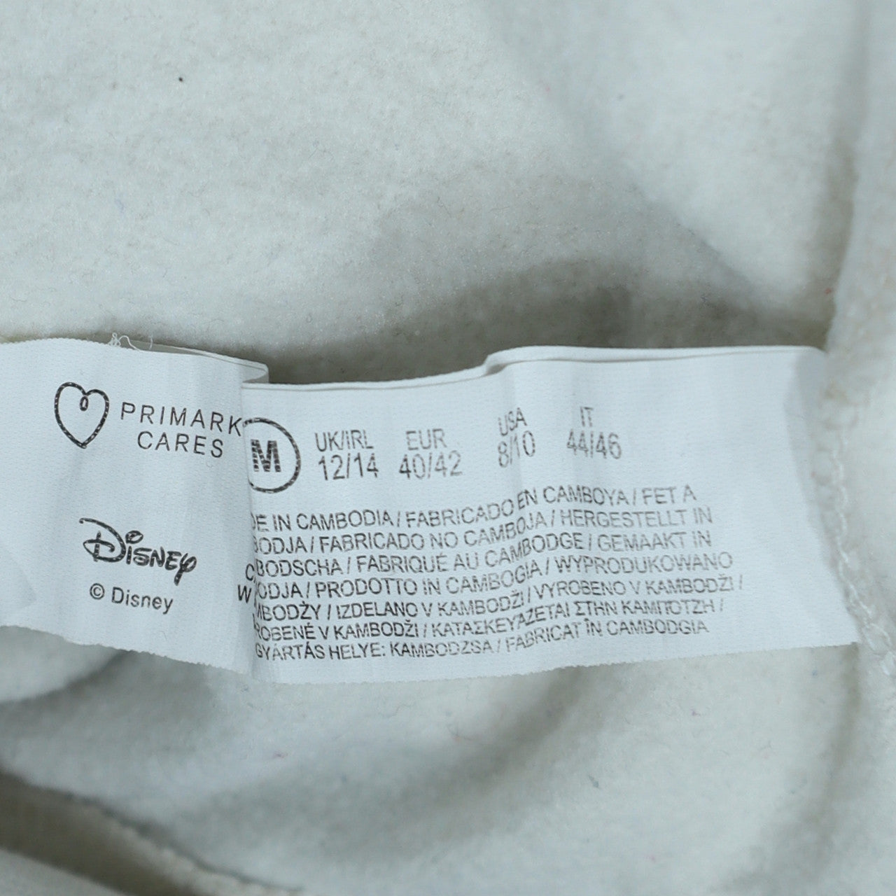 Womens UK Size 12 Disney White Pullover Sweatshirt