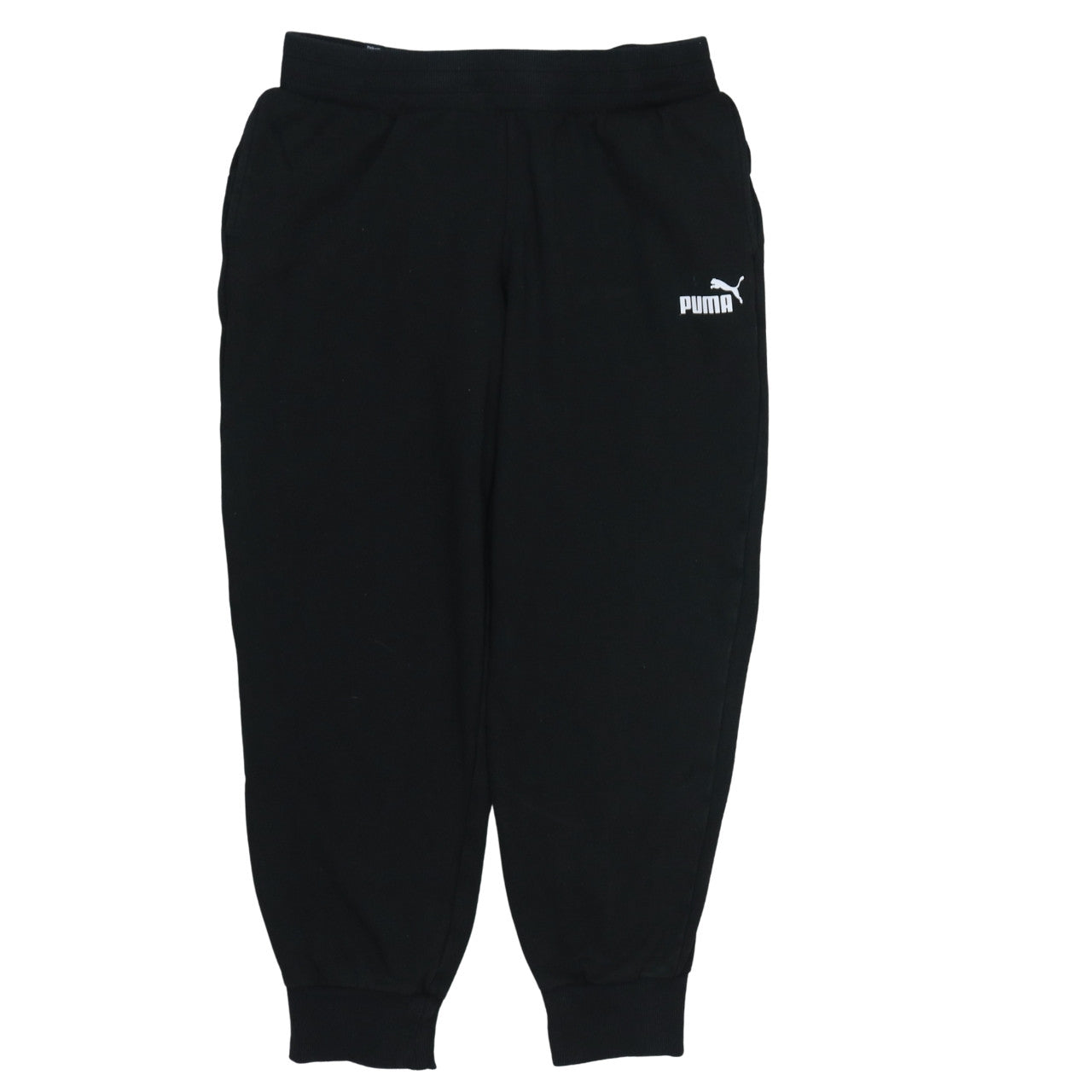 Mens UK Size M PUMA Regular Fit Jogger Black Trousers