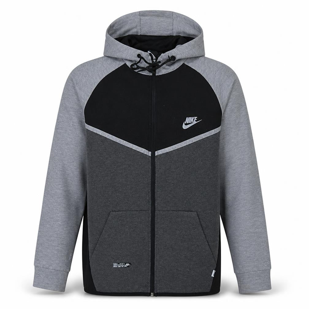Mens UK Size L Nike Grey Full Zip Hoodie