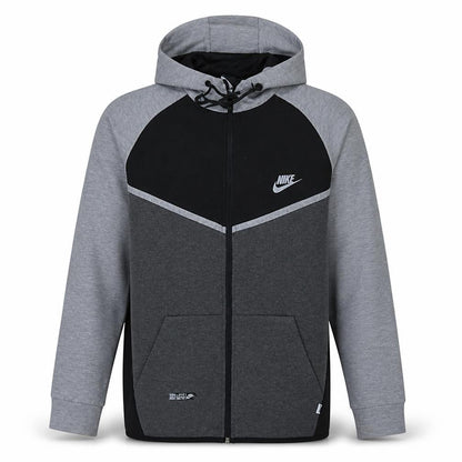 Mens UK Size L Nike Grey Full Zip Hoodie