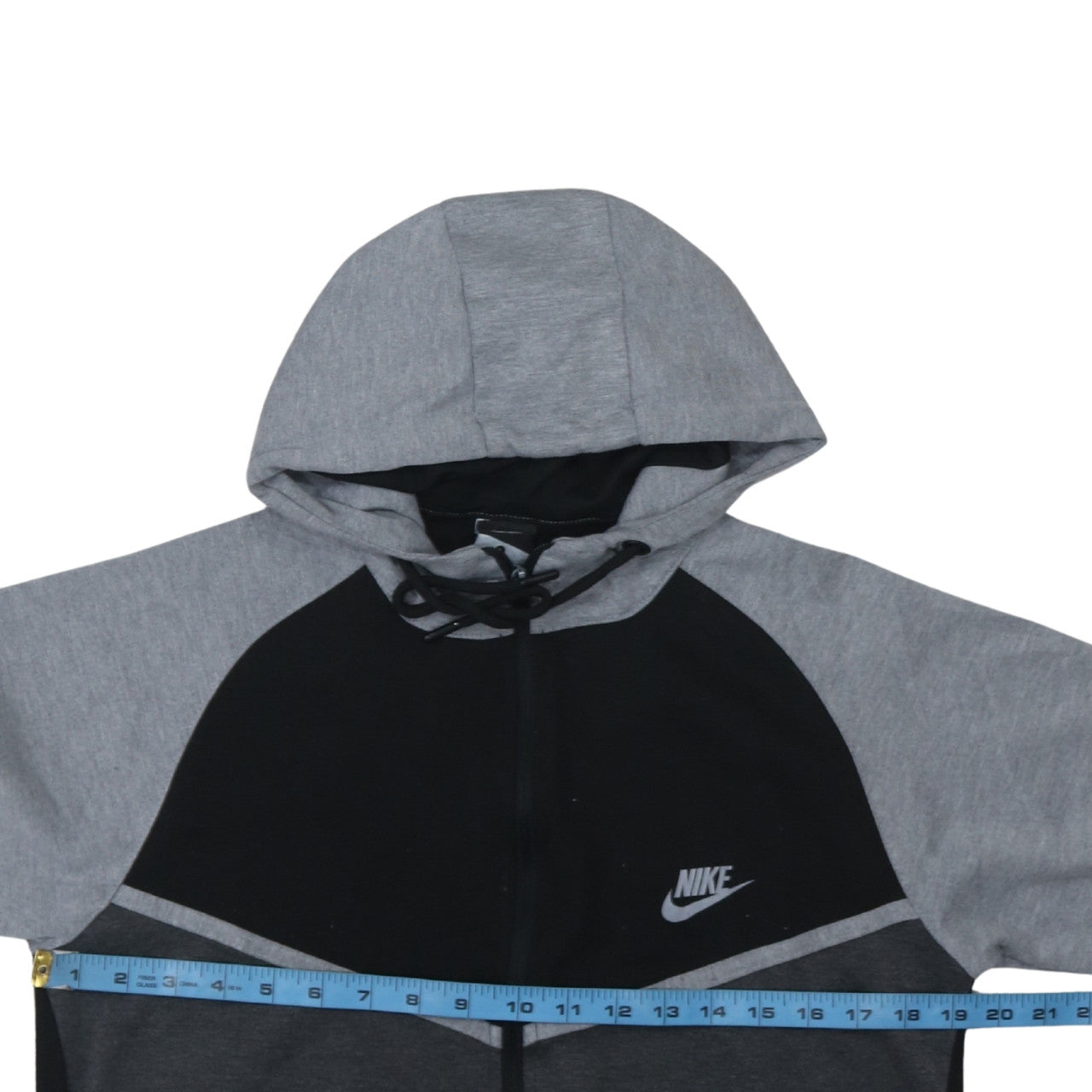 Mens UK Size L Nike Grey Full Zip Hoodie