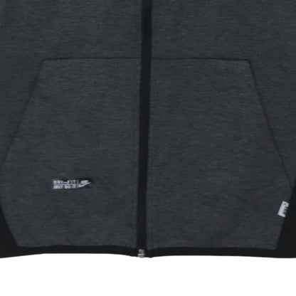 Mens UK Size L Nike Grey Full Zip Hoodie