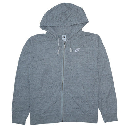 Mens UK Size 2XL Nike Grey Full Zip Hoodie