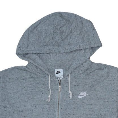 Mens UK Size 2XL Nike Grey Full Zip Hoodie