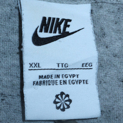 Mens UK Size 2XL Nike Grey Full Zip Hoodie