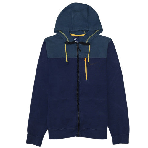 Mens UK Size L Nike Blue Full Zip Hoodie