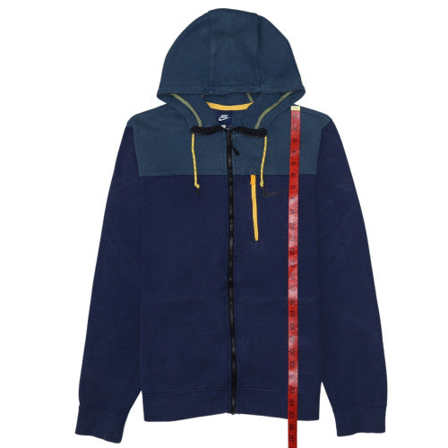 Mens UK Size L Nike Blue Full Zip Hoodie