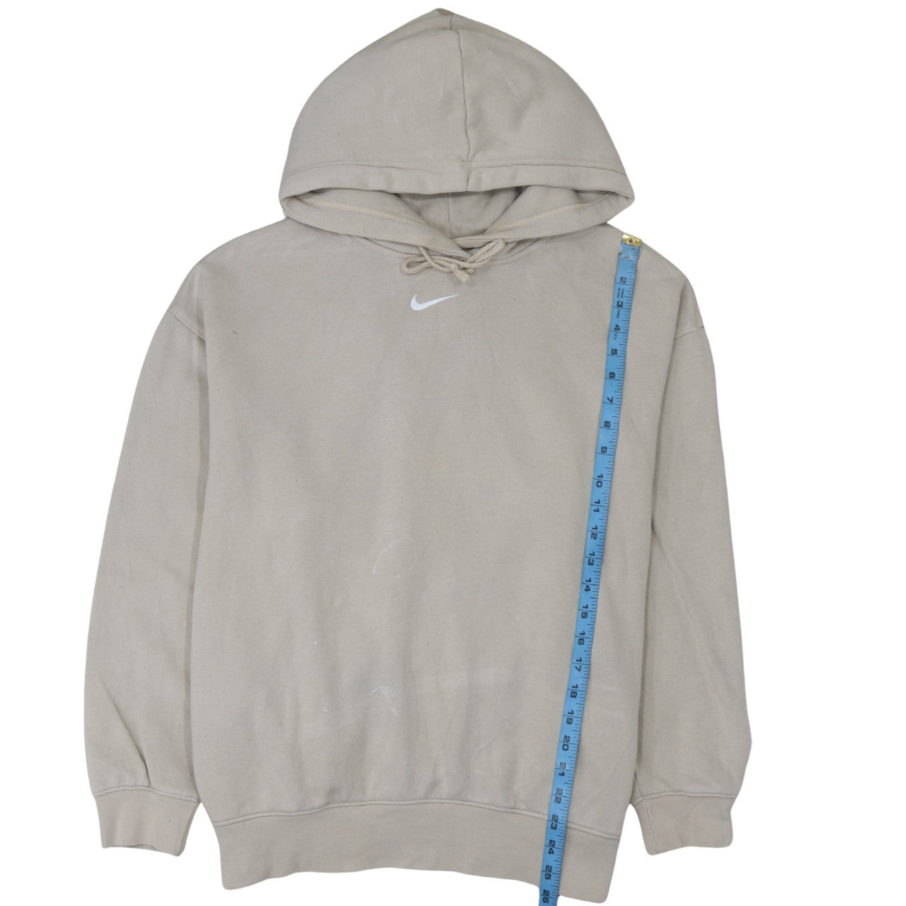 Mens UK Size M Nike Beige Pullover Hoodie