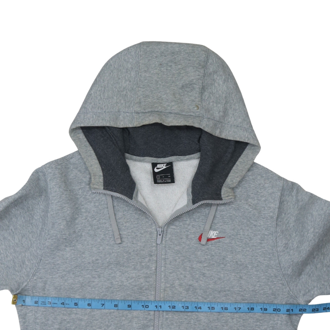 Mens UK Size S Nike Grey Full Zip Hoodie