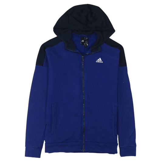 Mens UK Size M adidas Blue Full Zip Hoodie