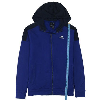 Mens UK Size M adidas Blue Full Zip Hoodie