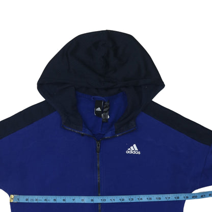Mens UK Size M adidas Blue Full Zip Hoodie
