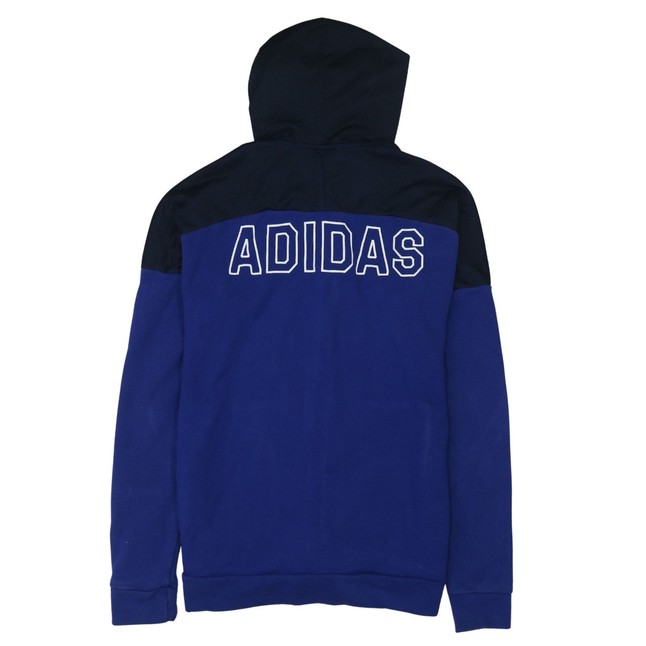 Mens UK Size M adidas Blue Full Zip Hoodie