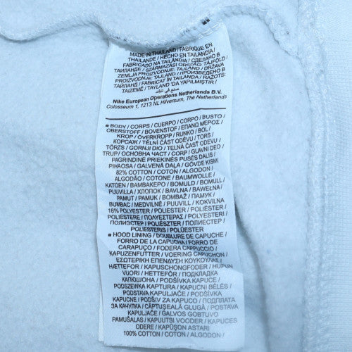 Mens UK Size L Nike White Pullover Hoodie