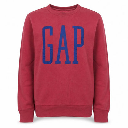 Gap Women Red Logo Crew Neck Pullover Sweatshirt M