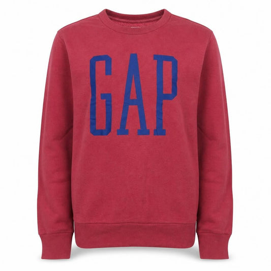 Gap Women Red Logo Crew Neck Pullover Sweatshirt M