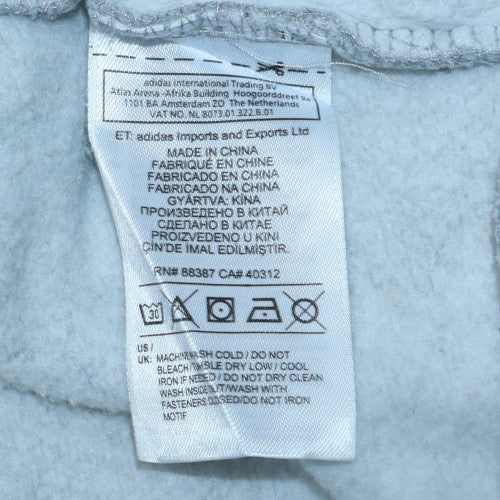 Mens UK Size L adidas Grey Full Zip Hoodie