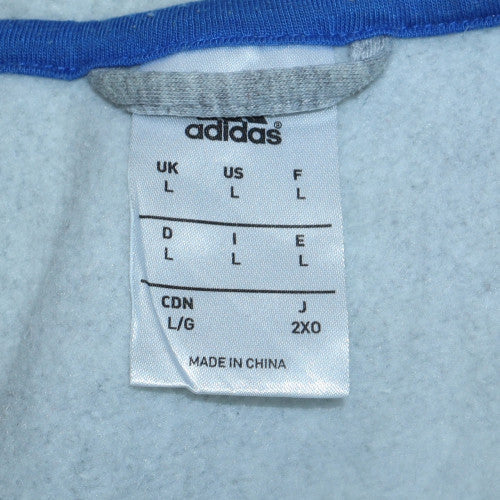 Mens UK Size L adidas Grey Full Zip Hoodie