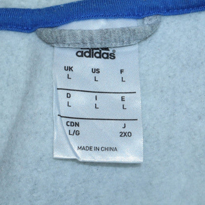 Mens UK Size L adidas Grey Full Zip Hoodie
