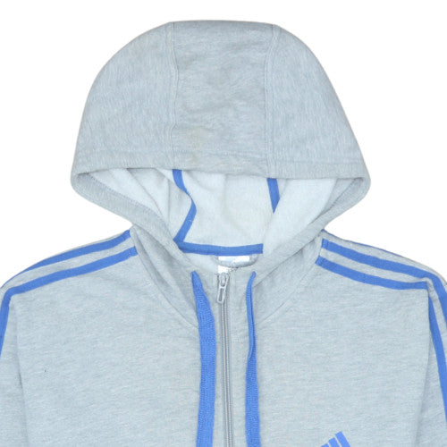 Mens UK Size L adidas Grey Full Zip Hoodie