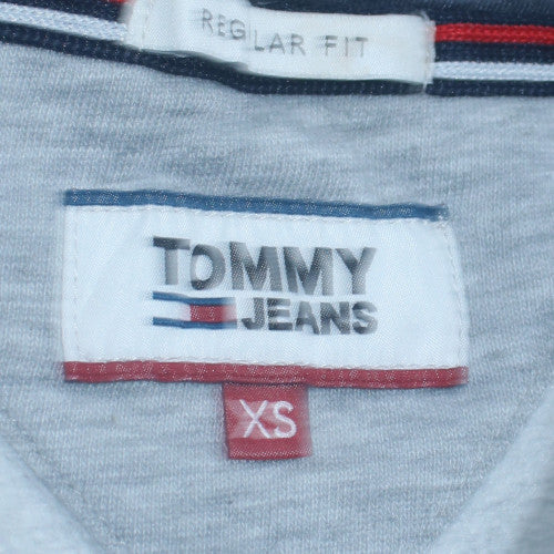 Mens UK Size XS Tommy Jeans Grey Full Zip Hoodie