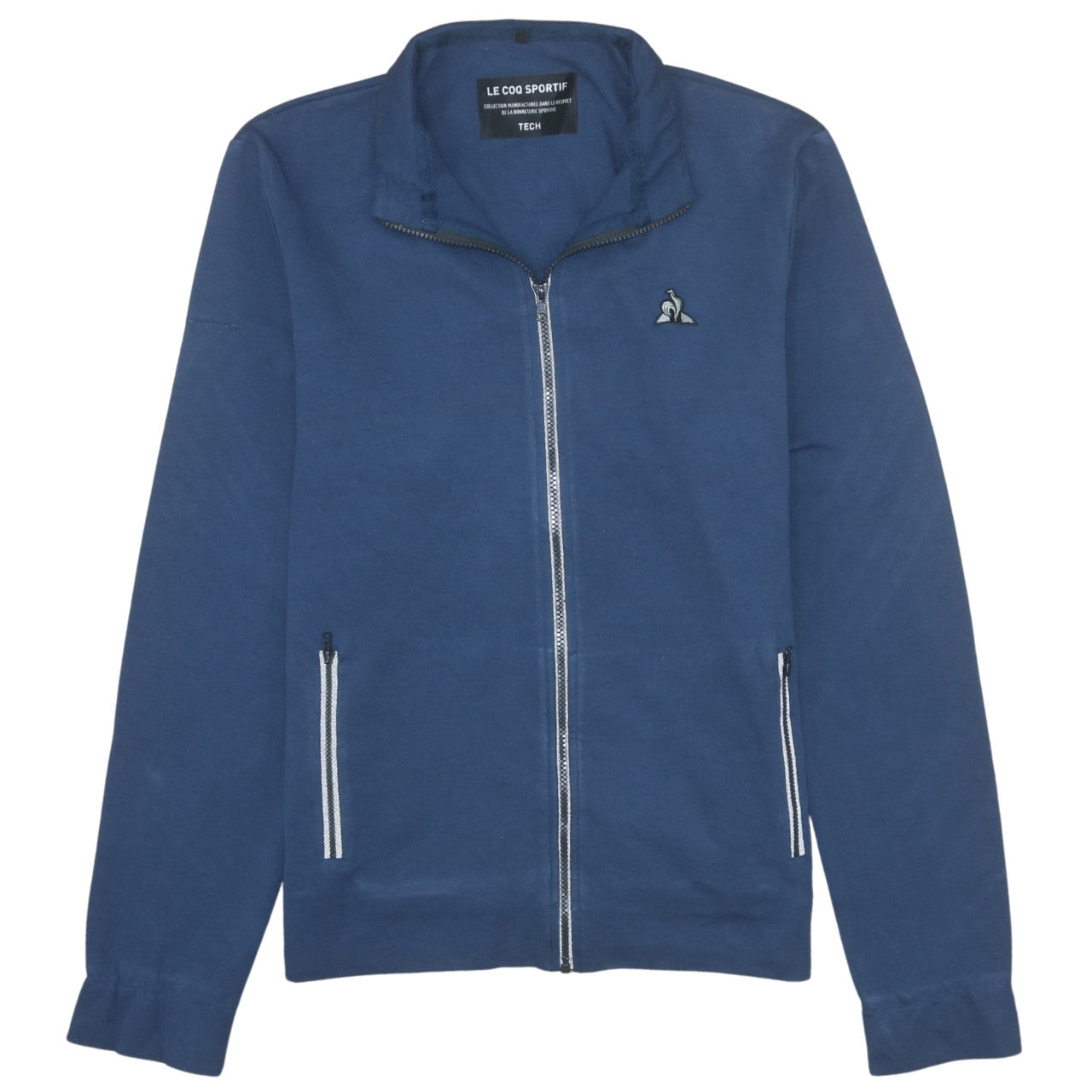 Mens UK Size M le coq sportif Blue Full Zip Sweatshirt