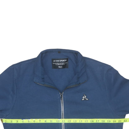 Mens UK Size M le coq sportif Blue Full Zip Sweatshirt