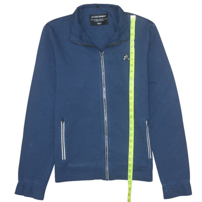 Mens UK Size M le coq sportif Blue Full Zip Sweatshirt