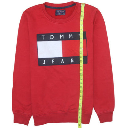Mens UK Size XL Tommy Hilfiger Red Pullover Sweatshirt