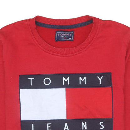 Mens UK Size XL Tommy Hilfiger Red Pullover Sweatshirt