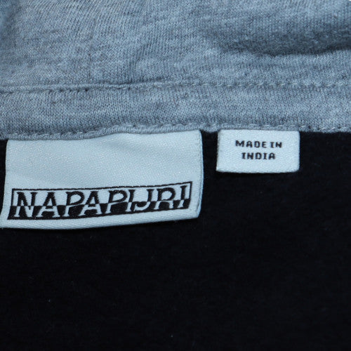 Mens UK Size M Napapijri Black Pullover Hoodie