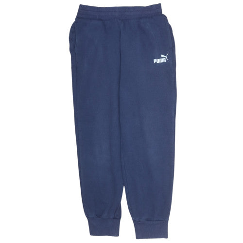 Mens UK Size S PUMA Regular Fit Jogger Blue Trousers