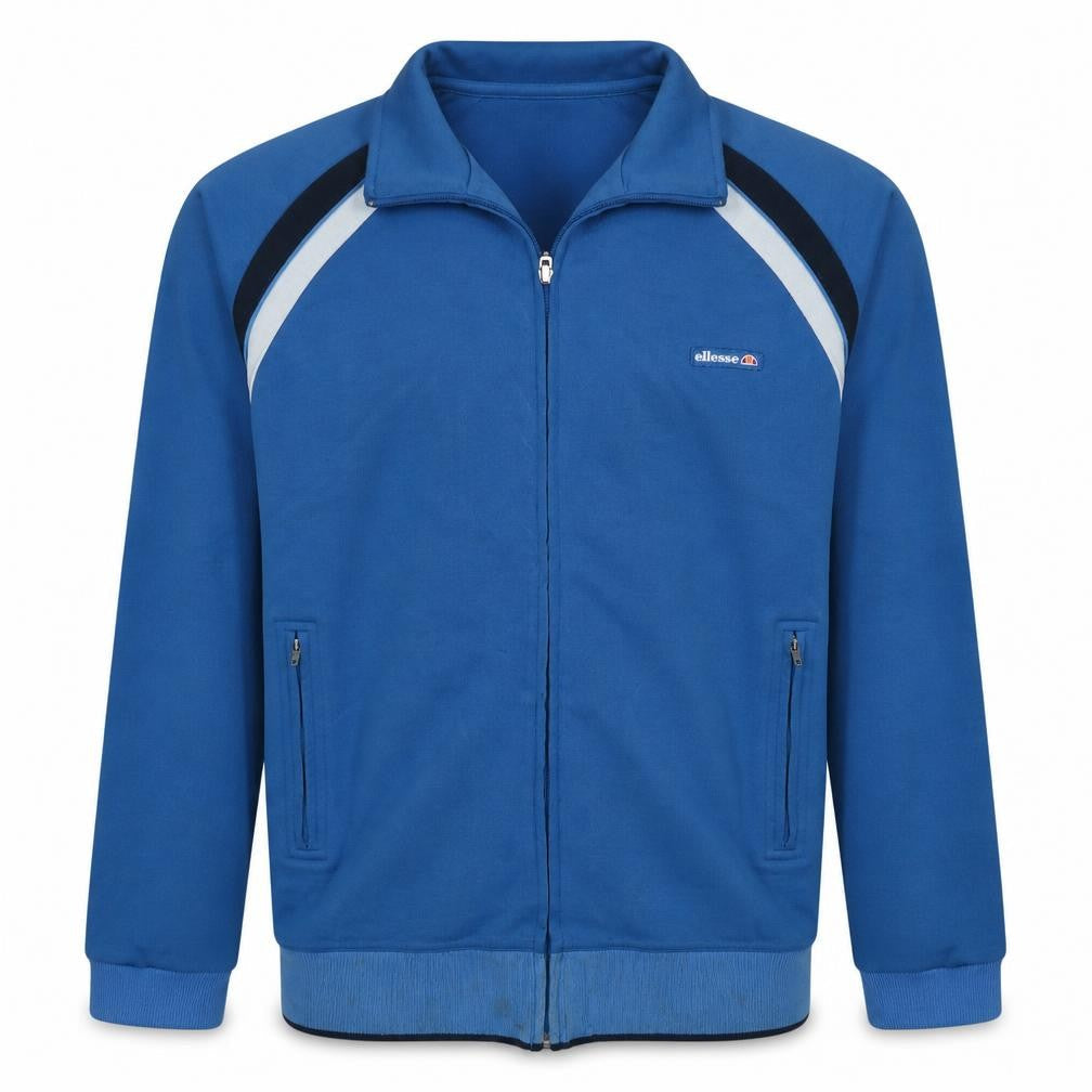 Ellesse Mens Blue Track Jacket M Full Zip Retro Sportswear