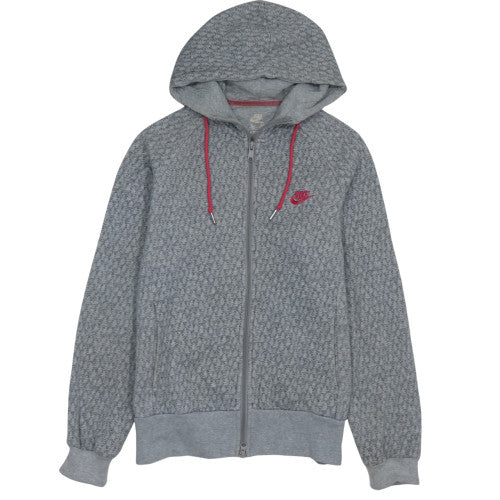 Womens UK Size XL Nike Grey Full Zip Hoodie