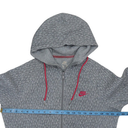 Womens UK Size XL Nike Grey Full Zip Hoodie