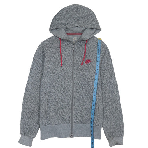 Womens UK Size XL Nike Grey Full Zip Hoodie