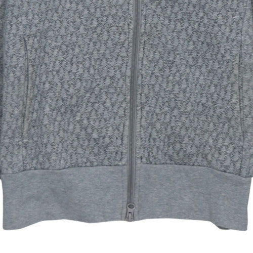 Womens UK Size XL Nike Grey Full Zip Hoodie