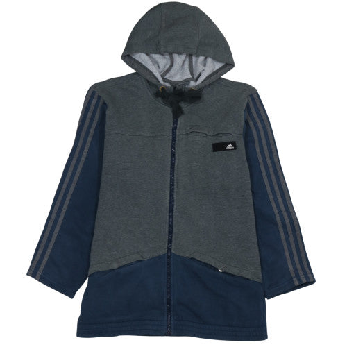 Mens UK Size L adidas Grey Full Zip Hoodie