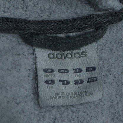 Mens UK Size L adidas Grey Full Zip Hoodie