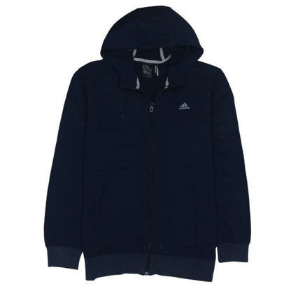 Mens UK Size M adidas Blue Full Zip Hoodie