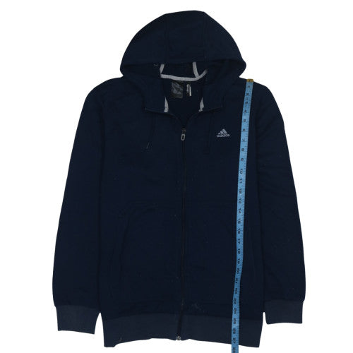 Mens UK Size M adidas Blue Full Zip Hoodie