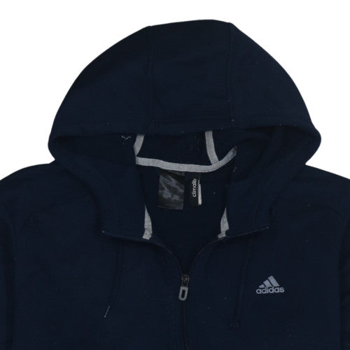 Mens UK Size M adidas Blue Full Zip Hoodie