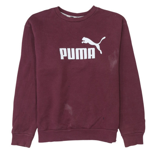 Womens UK Size XS PUMA Red Pullover Sweatshirt