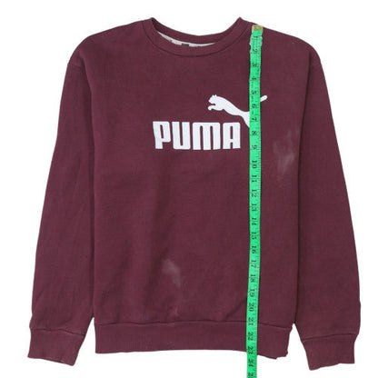 Womens UK Size XS PUMA Red Pullover Sweatshirt