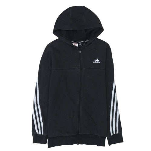 Teens UK Size 14 Slim adidas Black Full Zip Hoodie