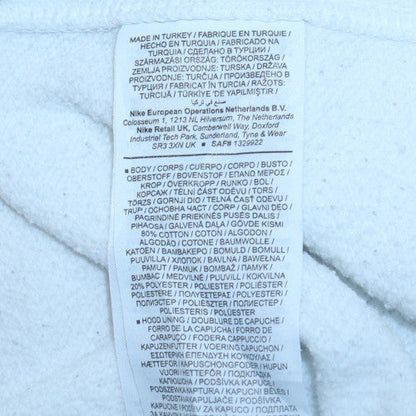 Mens UK Size S Nike White Pullover Hoodie
