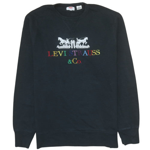 Mens UK Size M Levi's Black Pullover Sweatshirt